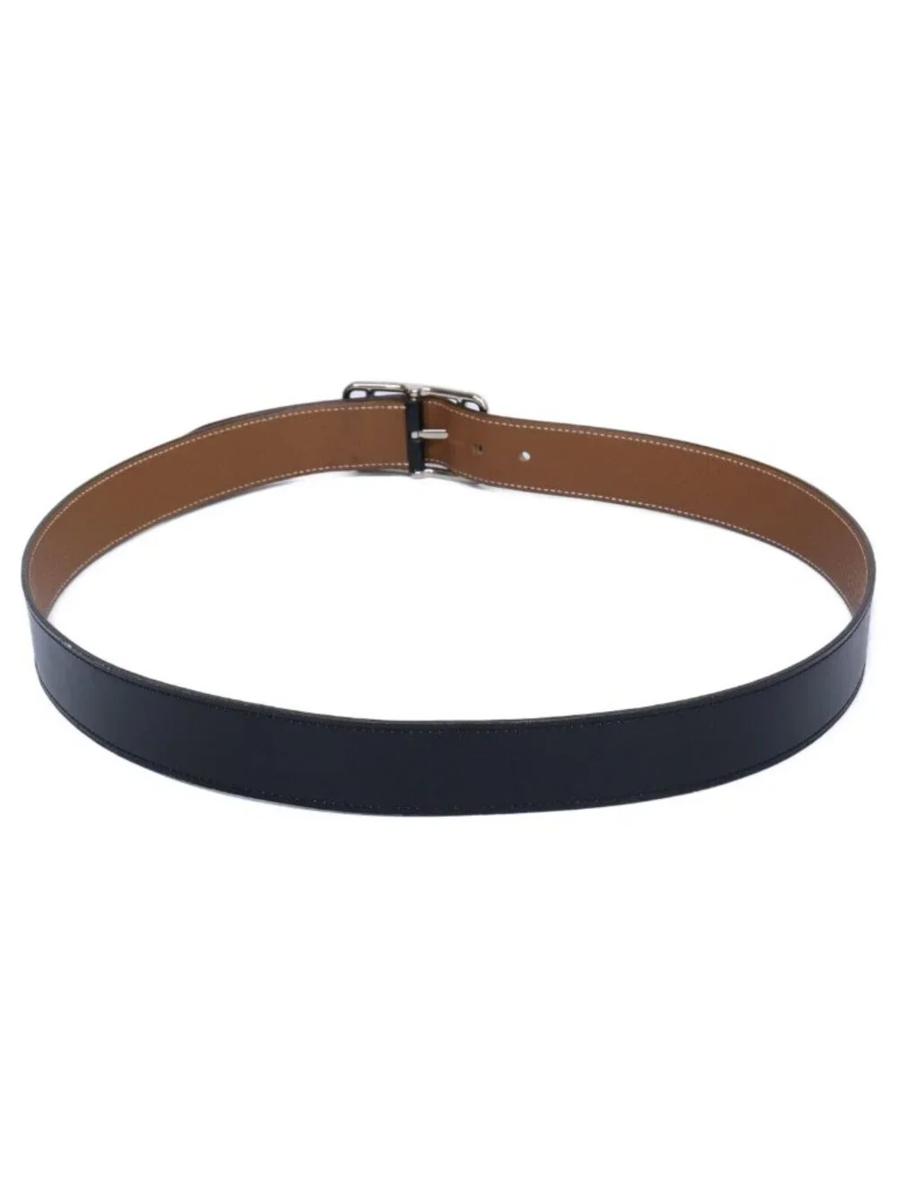 Hermes Cape Cod Box Calf Veau Togo Reversible Belt 95